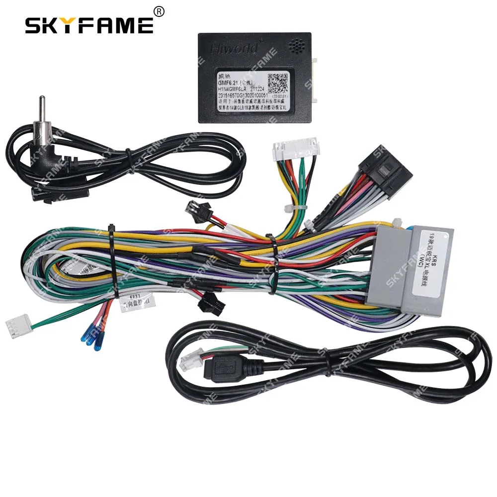 

SKYFAME автомобильный 16-контактный жгут проводов адаптер Canbus Box декодер Android радио кабель питания для Chevrolet Malibu XL GMF6.21