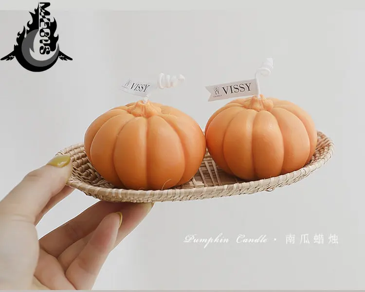 wholesale Pumpkin Candle Halloween Spice Fall Night Candy Halloween Thanksgiving Decoration Orange Green wholesale drop shipping