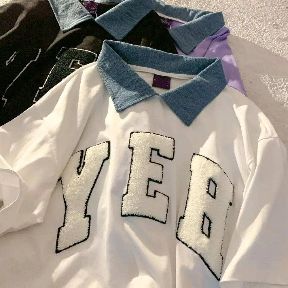 

Футболка женская оверсайз с коротким рукавом, х/б, с вышивкой