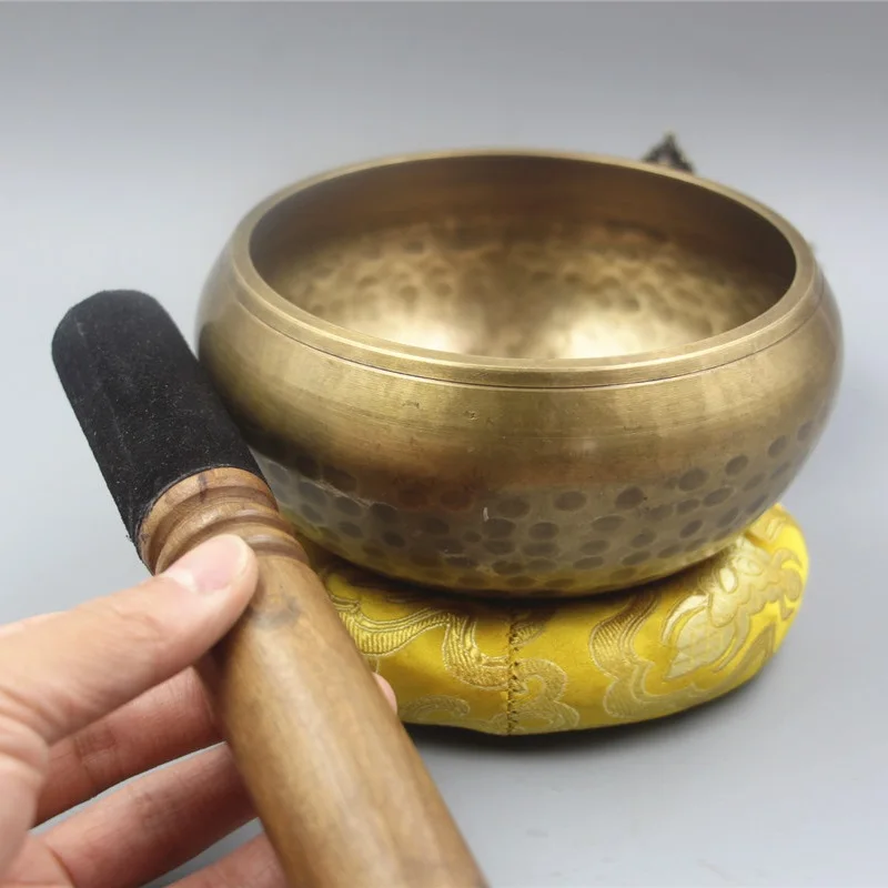 Sound Quartz Singing Bowl Spiritual Tibetan Nepal Singing Bowl Instrumental Playing Release Stress Bol Chantant They Are Tibetan