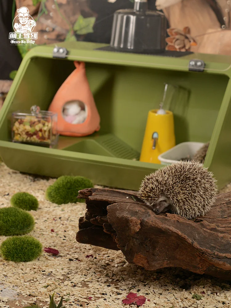 

Hedgehog Feeding Box Sugar Glider Cage Bevel African Mini Hedgehog Nest Flower Branch Hamster Cage Winter Cage small pet