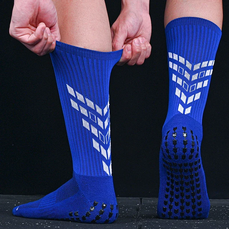 Новые нескользящие футбольные носки хлопковые квадратные силиконовые присоски