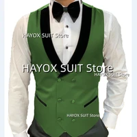 mens suit vest shawl collar double breasted chalecos retro business formal men waistcoat sleeveless jacket for wedding