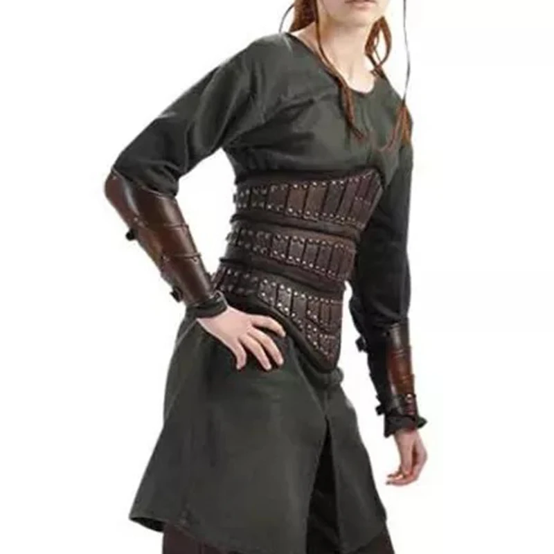 Medieval PU Leather Wide Belt Women Viking Pirate Elf Waist Armor Steampunk Accessory Knight Cosplay Costume Props Corset Cinch