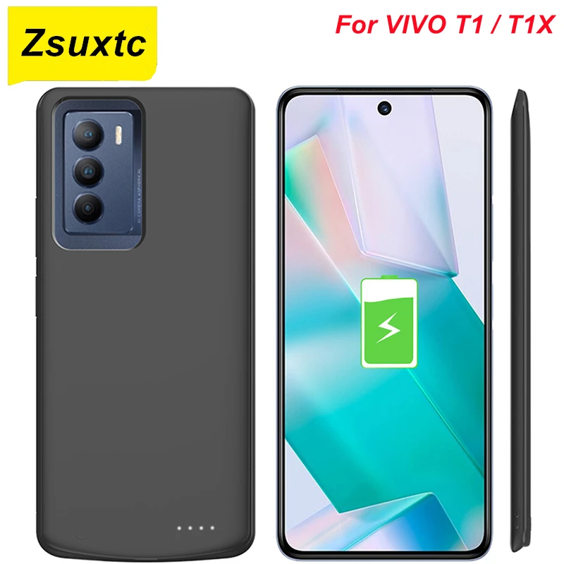 

6800Mah Battery Charger Case For VIVO T1X Power Case IQOO T1 Power Bank Phone Bag Cover For VIVO IQOO T1X Battery Case