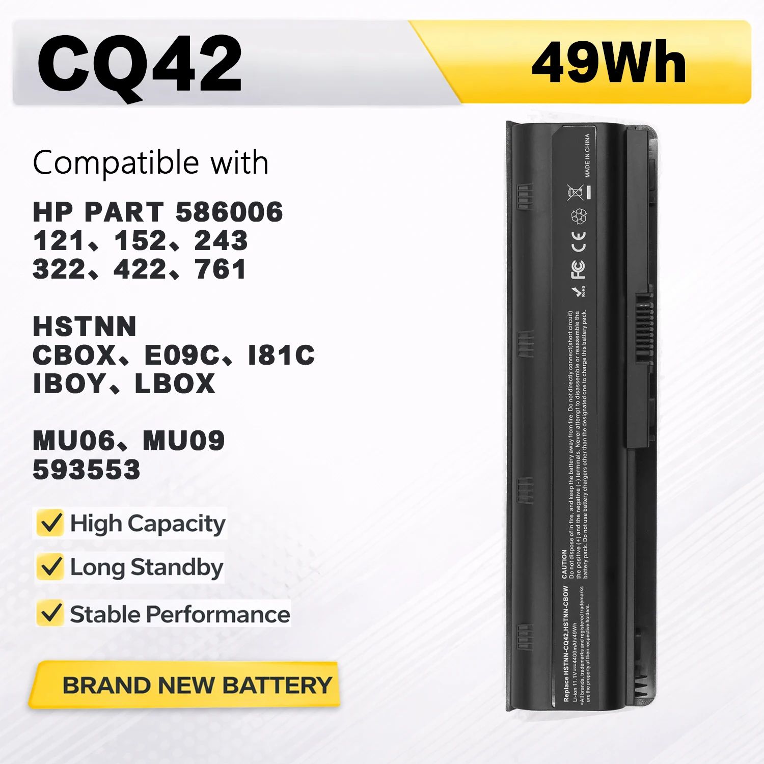 Фото Аккумулятор PowerHub CQ42 для ноутбуков HP Pavilion G6 G7 DV6-3000 DV7-6000 DM4 CQ43 CQ56 CQ57 CQ62 MU06 MU09 HSTNN-LB0X 593553-001 №1