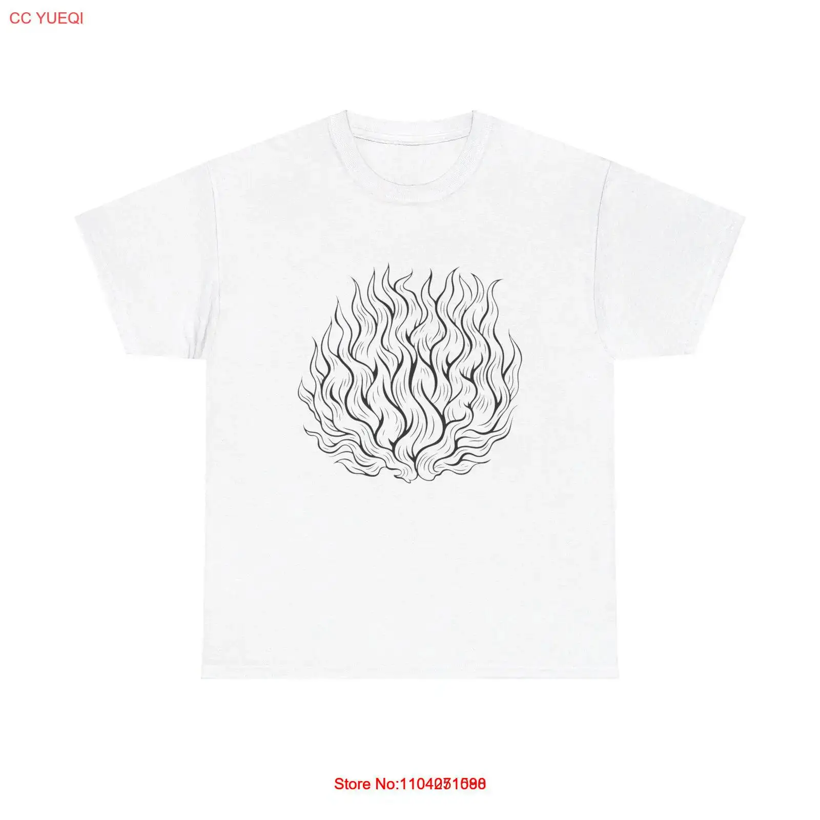 Футболка с пламенным эскизом - крутая темная эзотерическая оккультная