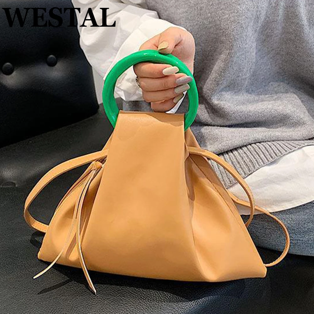

Роскошные сумки WESTAL из искусственной кожи для женщин, модные дамские сумочки через плечо с ручками, маленькие дорожные кошельки для телефона