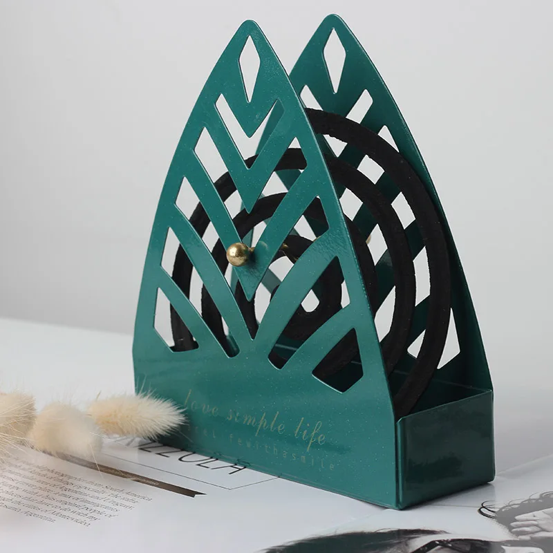 

Iron Mosquito Coil Holder Incense Holders Coil Metal Box Wrought Iron Decor Incense Rack Anti-scald Home Decoration