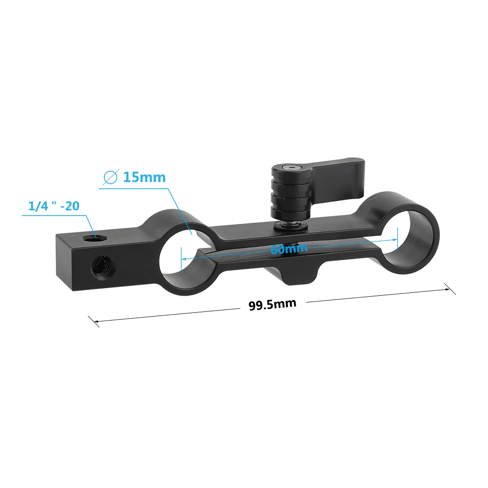 

Kayulin 15mm Dual Rod Clamp With 1/4"-20 Mounting Hole Photography Accessories
