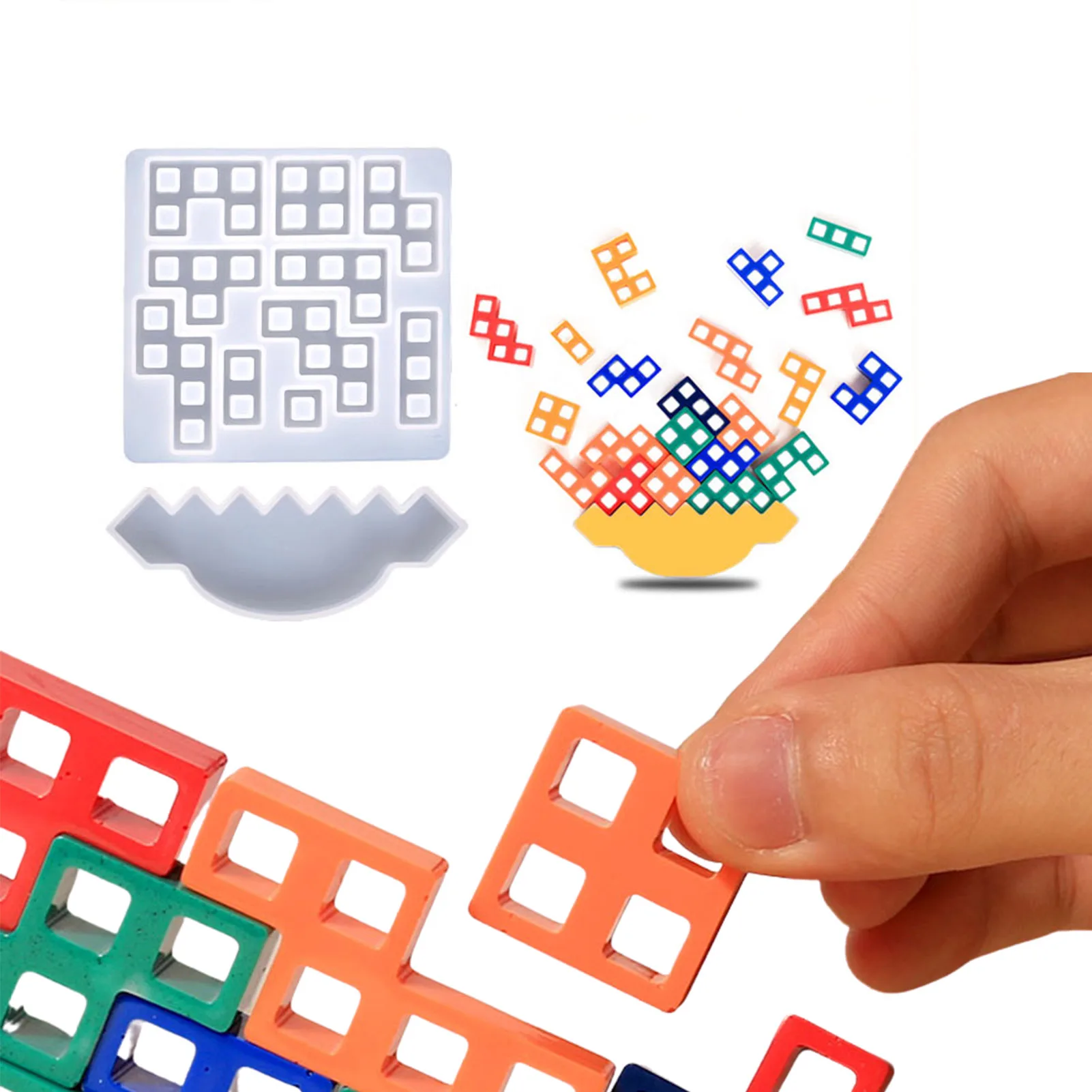 

Russian Blocks Puzzle Silicone Molds Balance Blocks Puzzle Resin Molds Stacking Toys Epoxy Resin Mold Great Gift Idea For Family