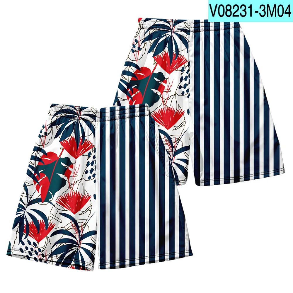 Patchwork Striped Courple Beach Pants Print Summer New Shorts S M L XL XXL 3XL 4XL 5XL 6XL Loungewear Pajamas Trousers