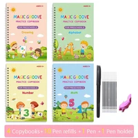 4 magic copybooks childrens toy writing reusable free wiping english maths drawing childrens toy writing practice copy book