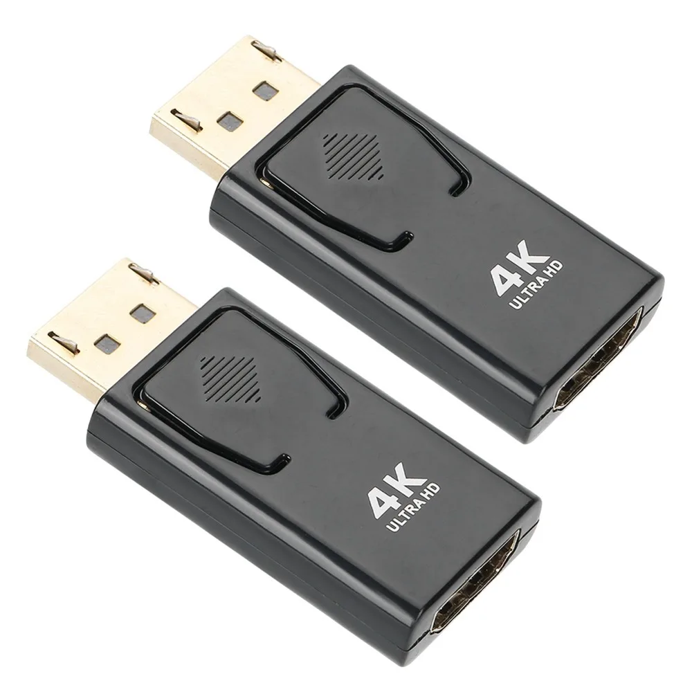 Фото 2 шт. портативных адаптеров Displayport-HD 4Kx2K, Plug and Play, Displayport (мужской) - HD (женский), DP-HD адаптер для HDTV №2