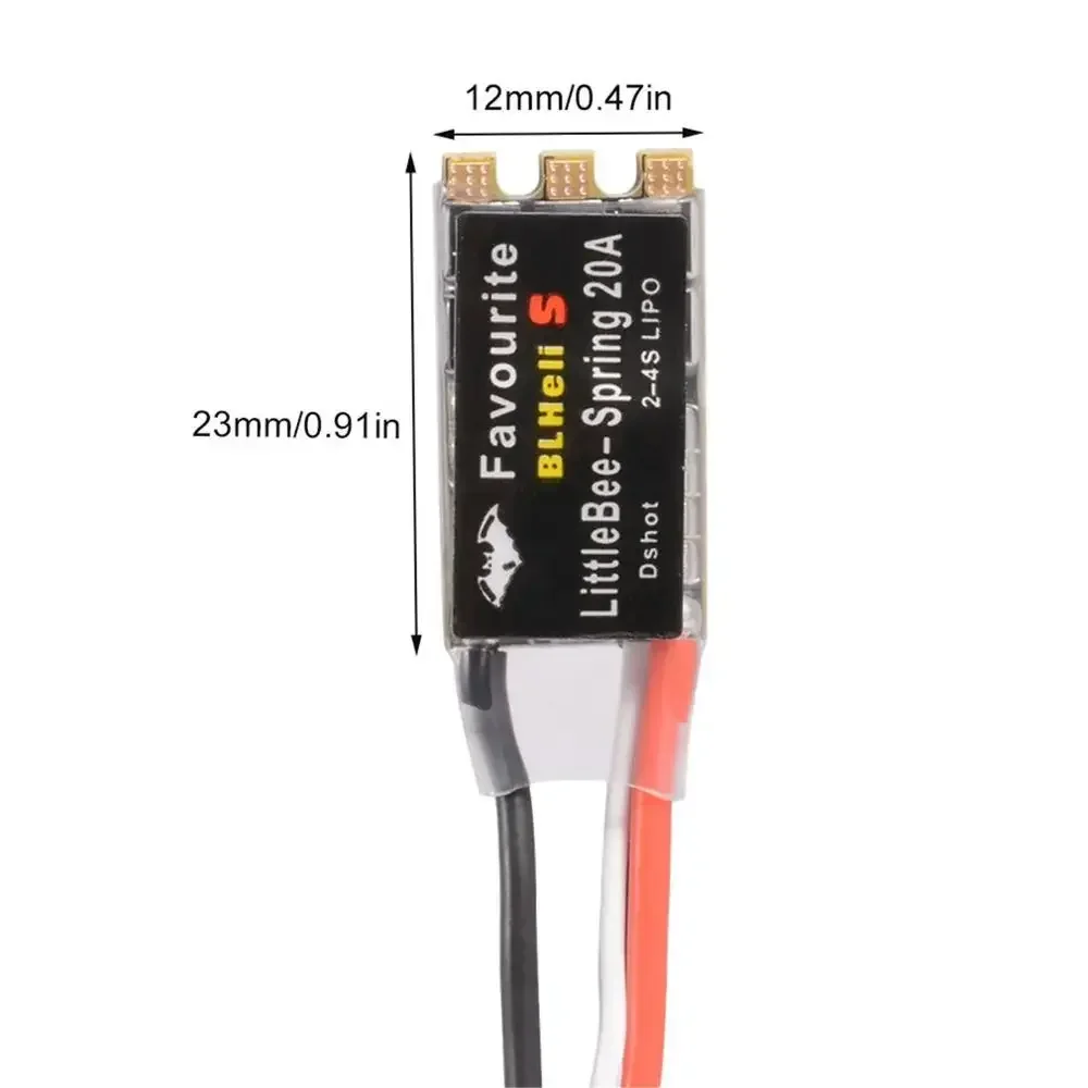 Фото FVT LittleBee Little Bee BLHeli_S ESC DSHOT SPRING 20A ESC BLHeli S Контроллер скорости 2-4S для гоночного дрона FPV №3