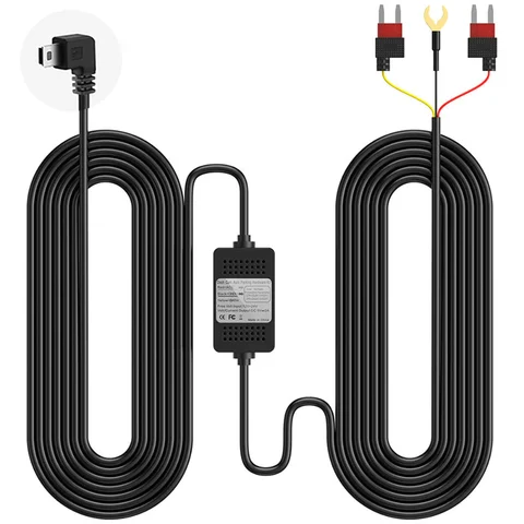 Комплект жесткого провода для видеорегистратора, USB-адаптер Buck Line, кабель для зеркала Dashcam, зарядное устройство DVR, 24-часовой парковочный монитор, предохранитель 24 В, 12 В до 5 В, 3 А