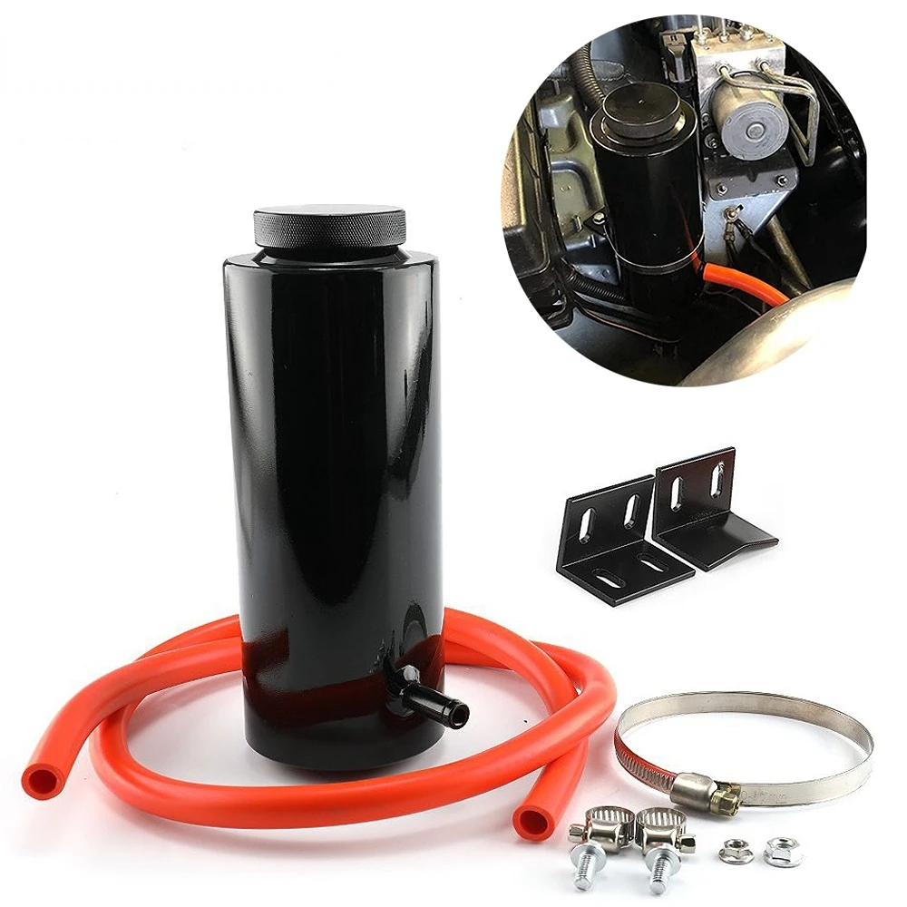 

Car Universal Aluminum Oil Catch Tank0.8L Coolant Expansion Tank Cooling Catch Bottle 800ml Overflow Reservoir