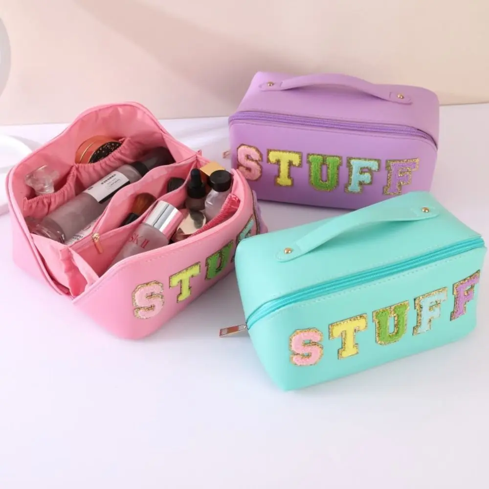 

Holder Toiletry Storage Case Makeup Tools Holder Toiletry Bag Cosmetic Bag PU Makeup Bags Organ Pillow Cosmetic Bag
