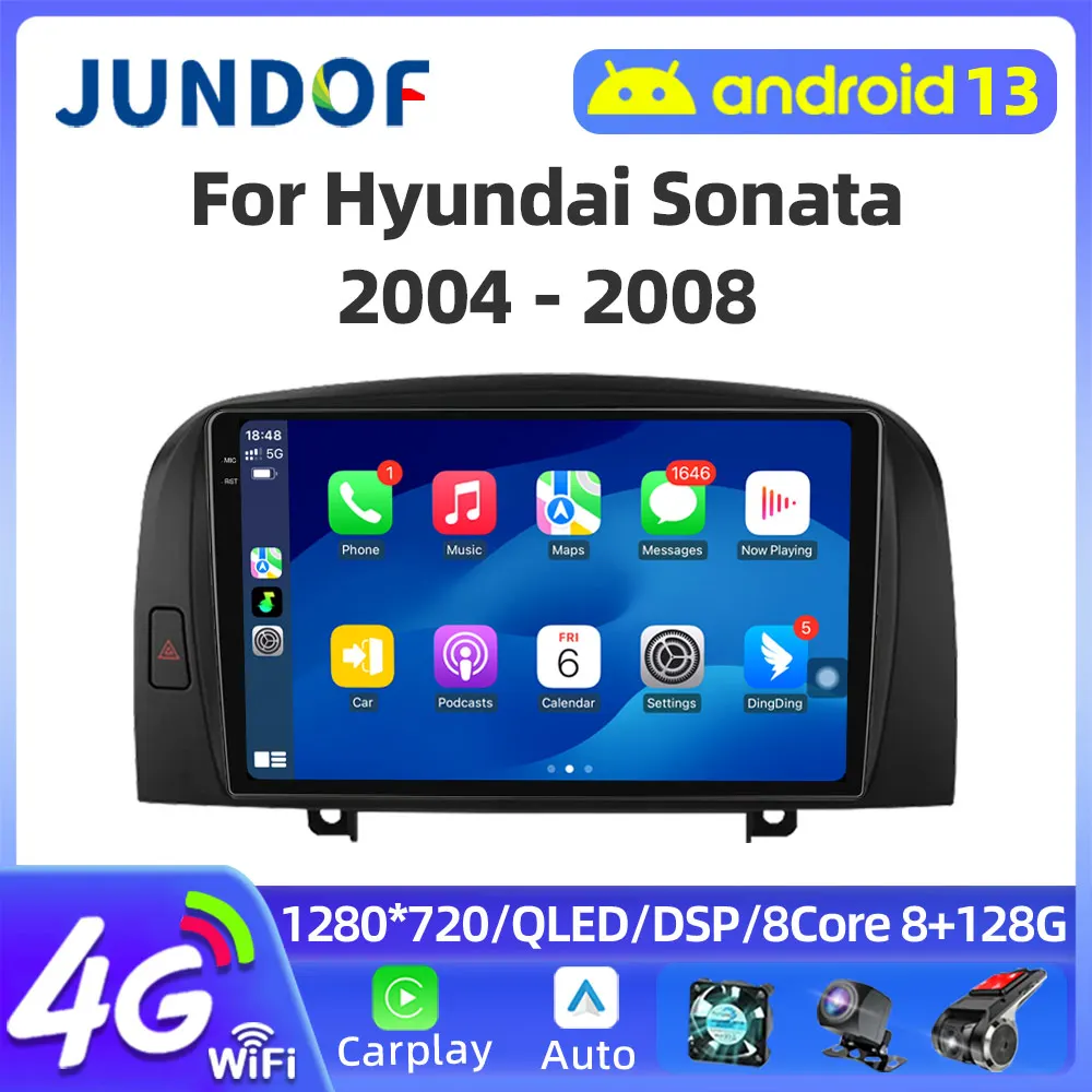 Автомобильный радиоприемник Carplay Android для Hyundai SONATA NF 2004-2008 автомобильный стерео