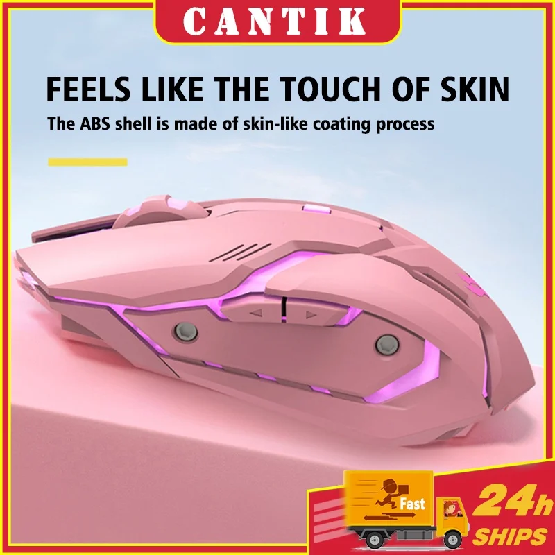 

New Ready stockwireless mouse 2.4G Computer mouse laptop USB rechargeable mute backlit mouse cute gaming mouse wireless