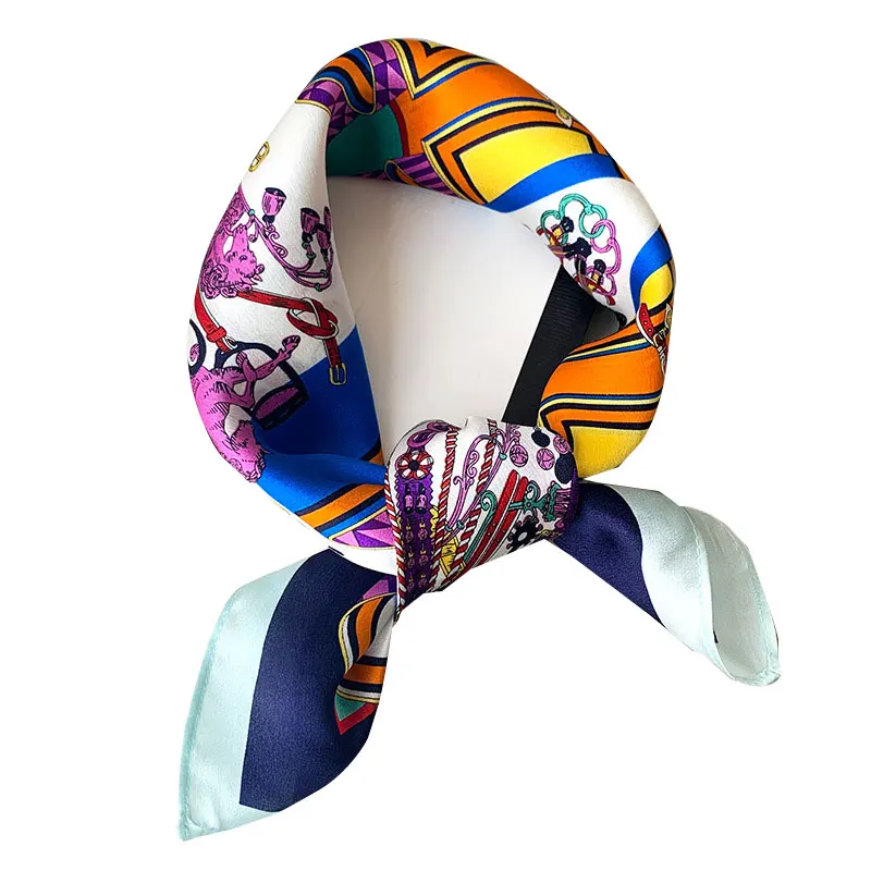 

100% натуральные шелковые квадратные шарфы, Женская Бандана с принтом, фуляр, сумка для волос, модный шарф, шали, Пашмина, Женский хиджаб