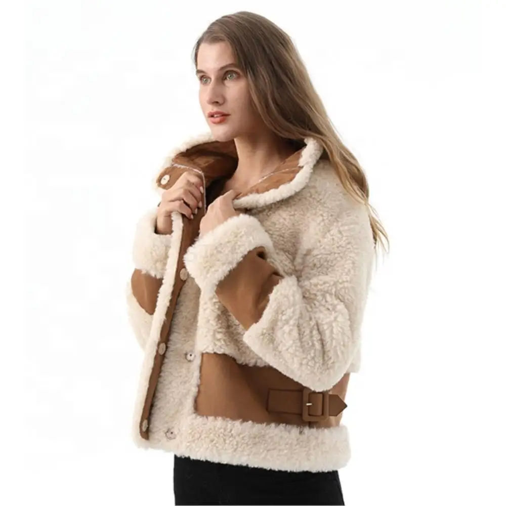 Women Winter Real Fur Single Breasted Coat Leisure Teddy Soft Long Sleeve Thermal Fur Jacket Fashion Designer Bondage Parka