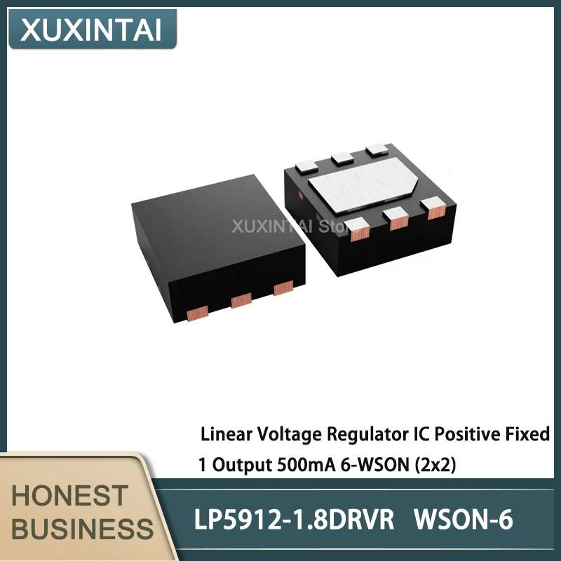 

20Pcs/Lot LP5912-1.8DRVR LP5912-1.8 Linear Voltage Regulator IC Positive Fixed 1 Output 500mA 6-WSON (2x2)