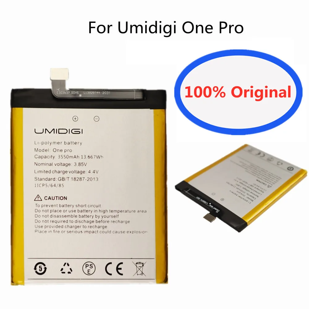 

New Umidigi 3550mAh Replacement Battery For Umi Umidigi One Pro OnePro Smart Cell Phone Hight capacity Battery Batteries