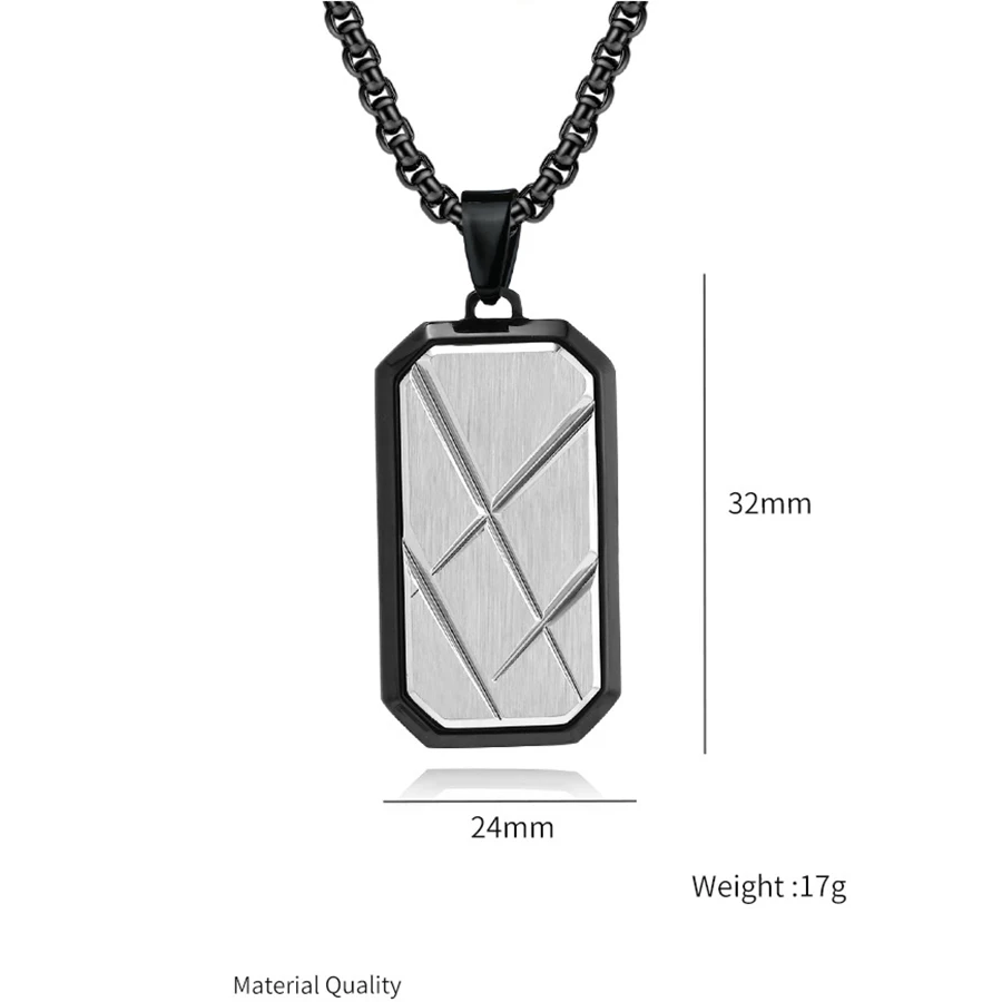 Ожерелье для собак Koaem мужчин и мальчиков из нержавеющей стали в стиле милитари