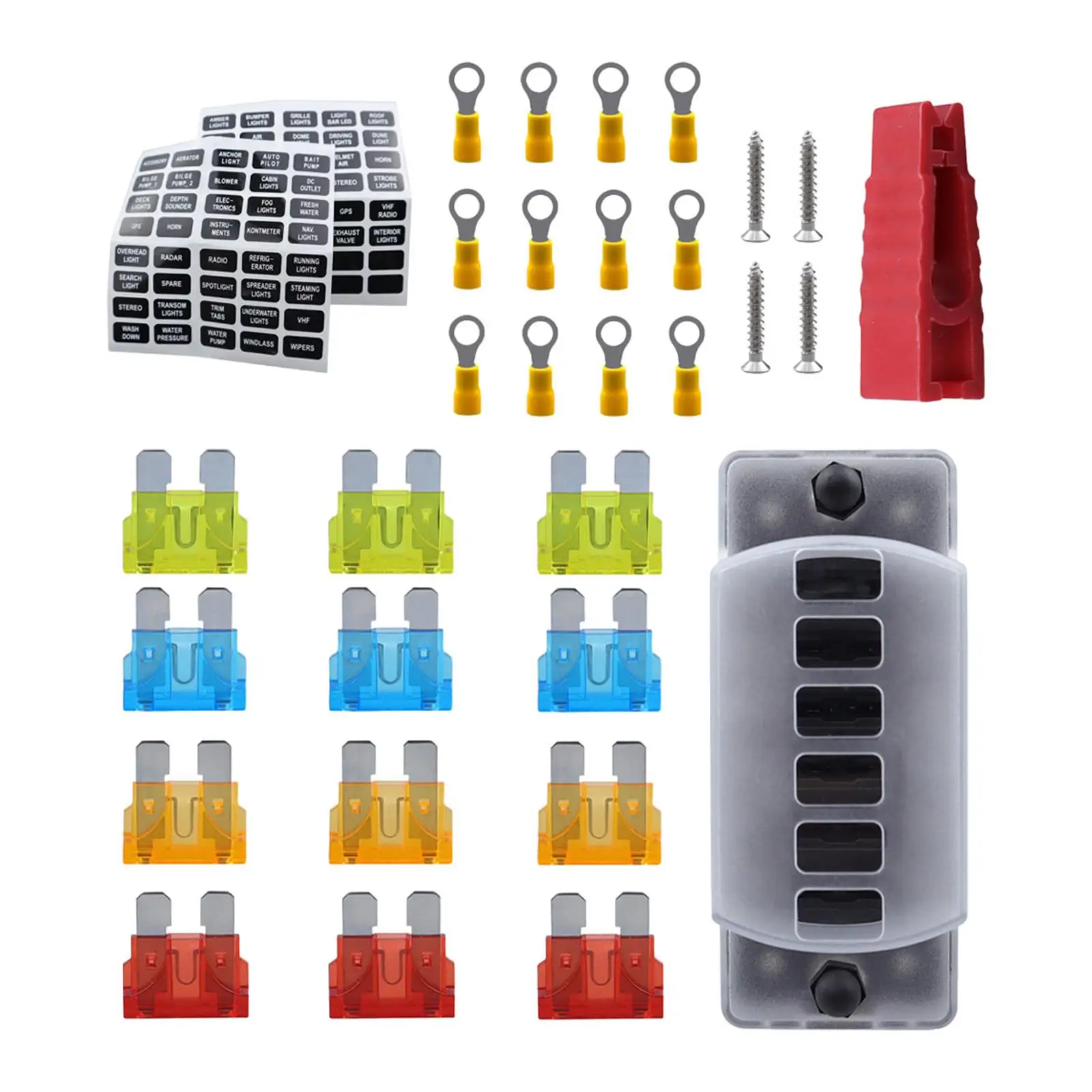 6-контактный блок предохранителей водонепроницаемая панель держателя цепи для