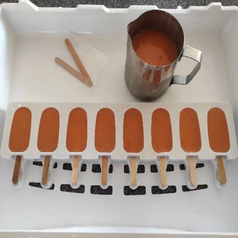 4/8 отверстий пищевая силиконовая форма для мороженого Ice Pop Cube с палочками десерт
