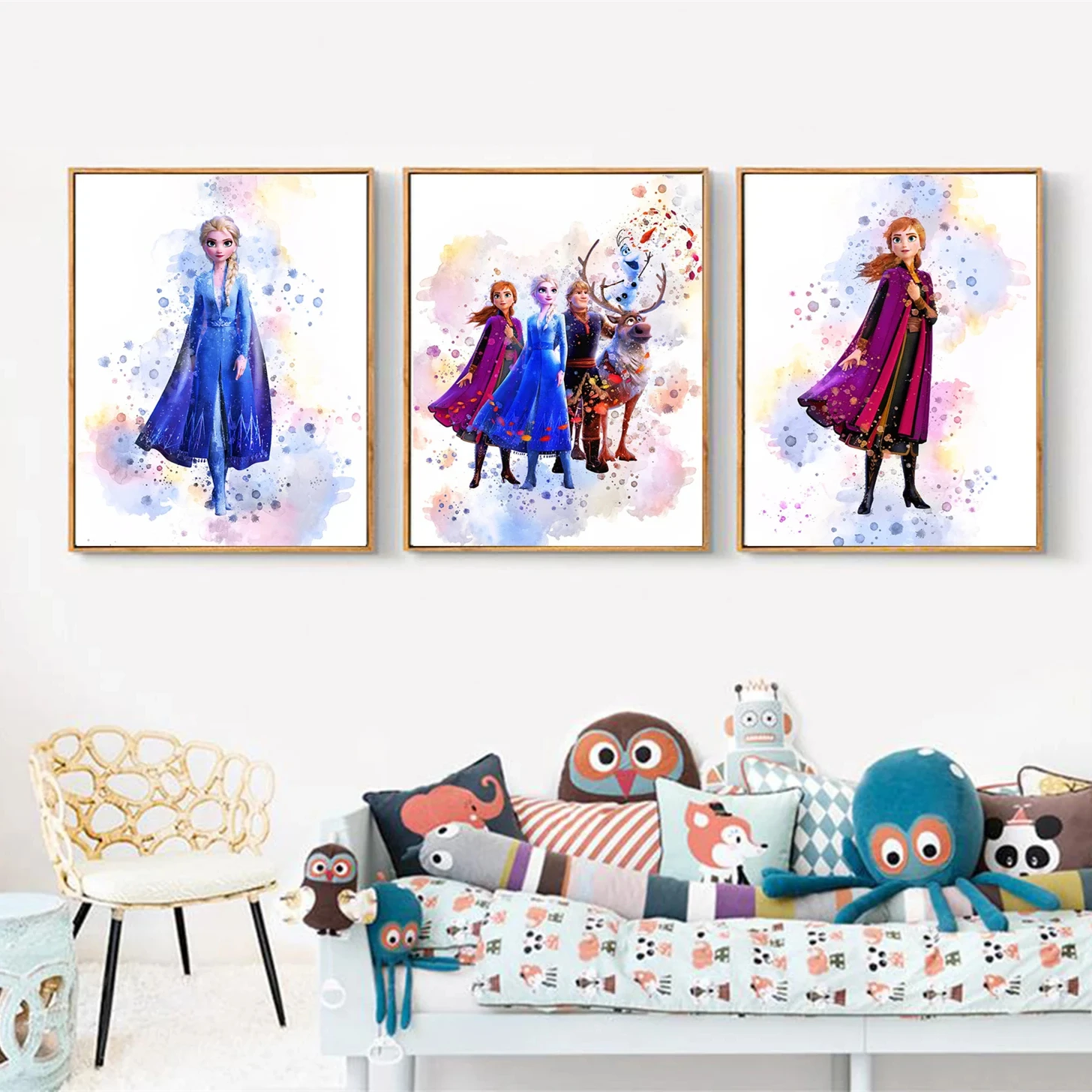 

Frozen 2 Anna Elsa Poster and Prints Disney Canvas Paintings Wall Art Picture Girls Birthday Gift Living Room Home Decor