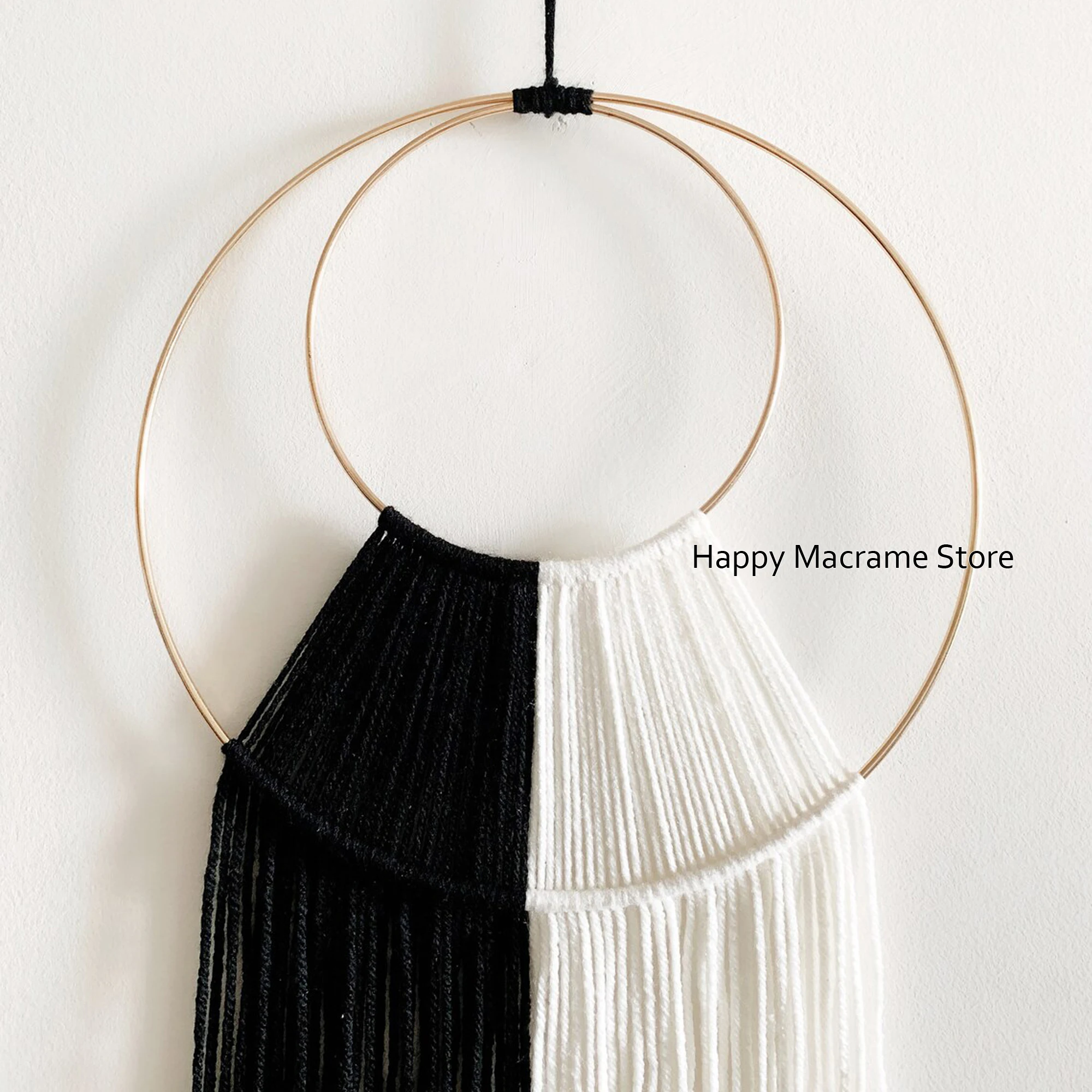 Макраме зеленый обод из бисера круговой настенный подвесной богемный макраме