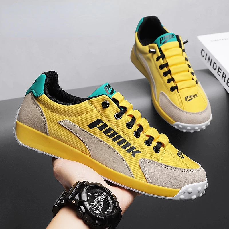 Mens Green Yellow Walking Shoes Man Anti Slip Golf Training Size 39-45