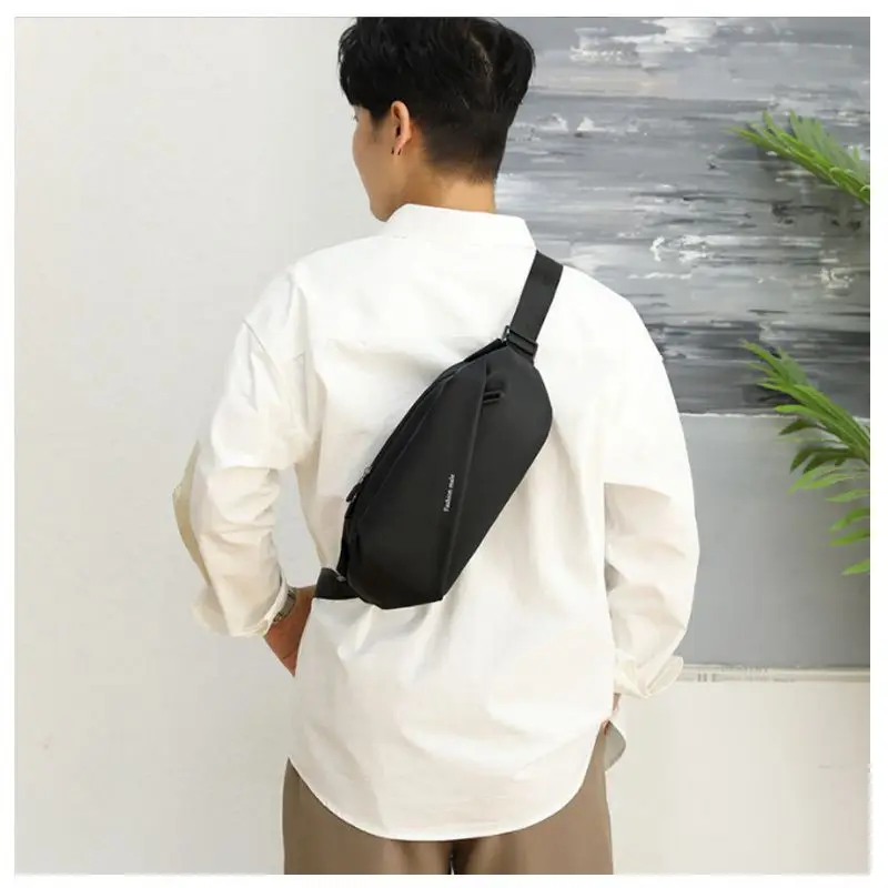 Chest Bag Men's Ins Sports Men's Bag Single Shoulder Bag Leisure Commuter Boy Waist Bag Fashion Quality Small Bag Male Slant