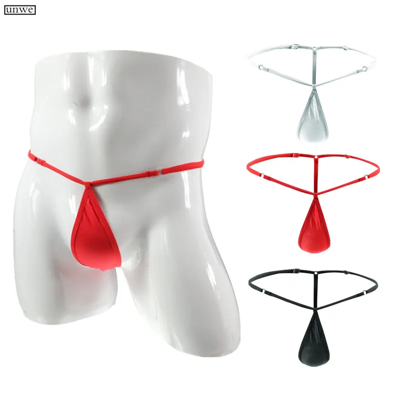 Регулируемые мужские сексуальные стринги нижнее белье прозрачные из ледяного