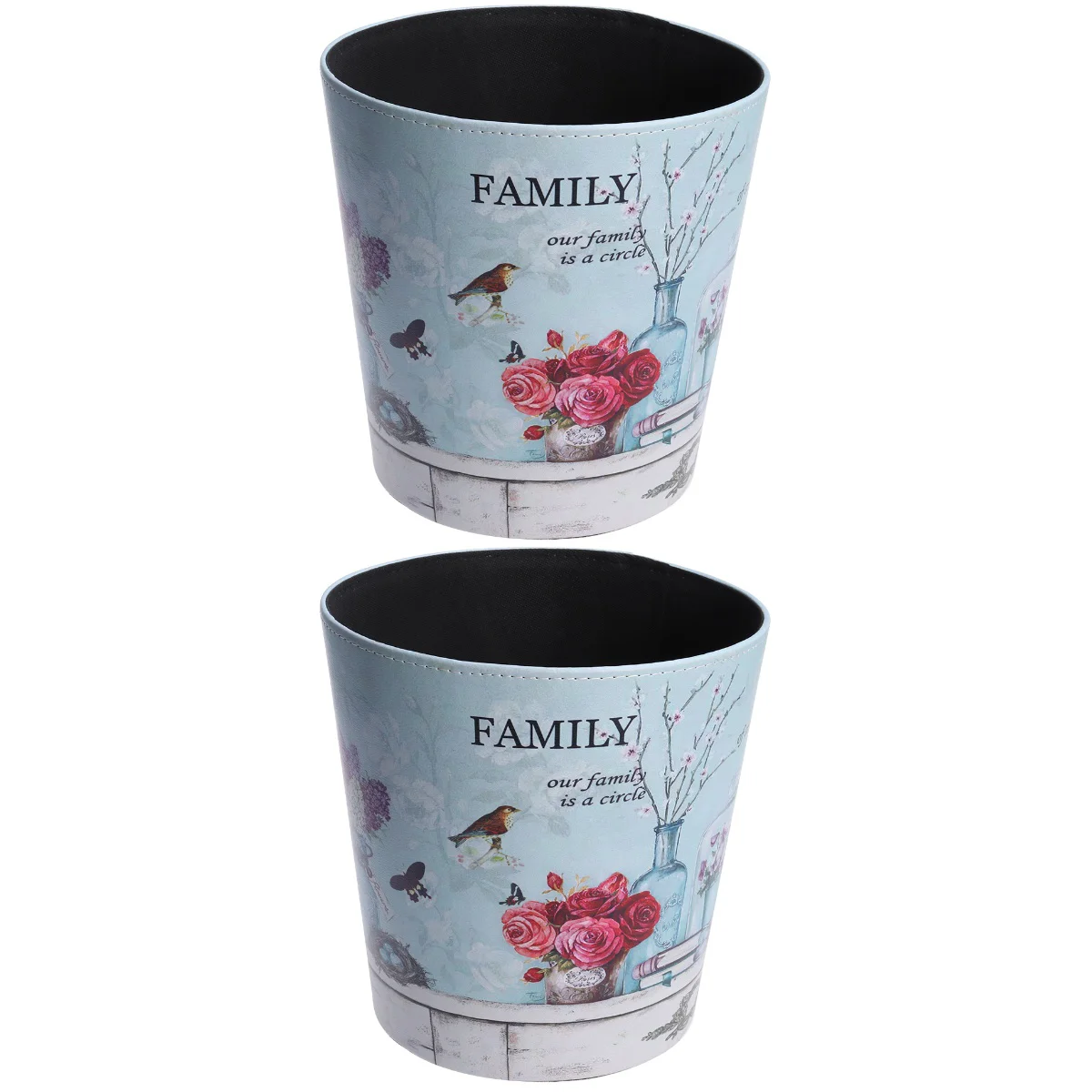 

Can Bin Trashgarbage Waste Storage Office Wastebasket Retro Basket Bathroom Container Rubbish Bucket Vintage Laundry Organzier