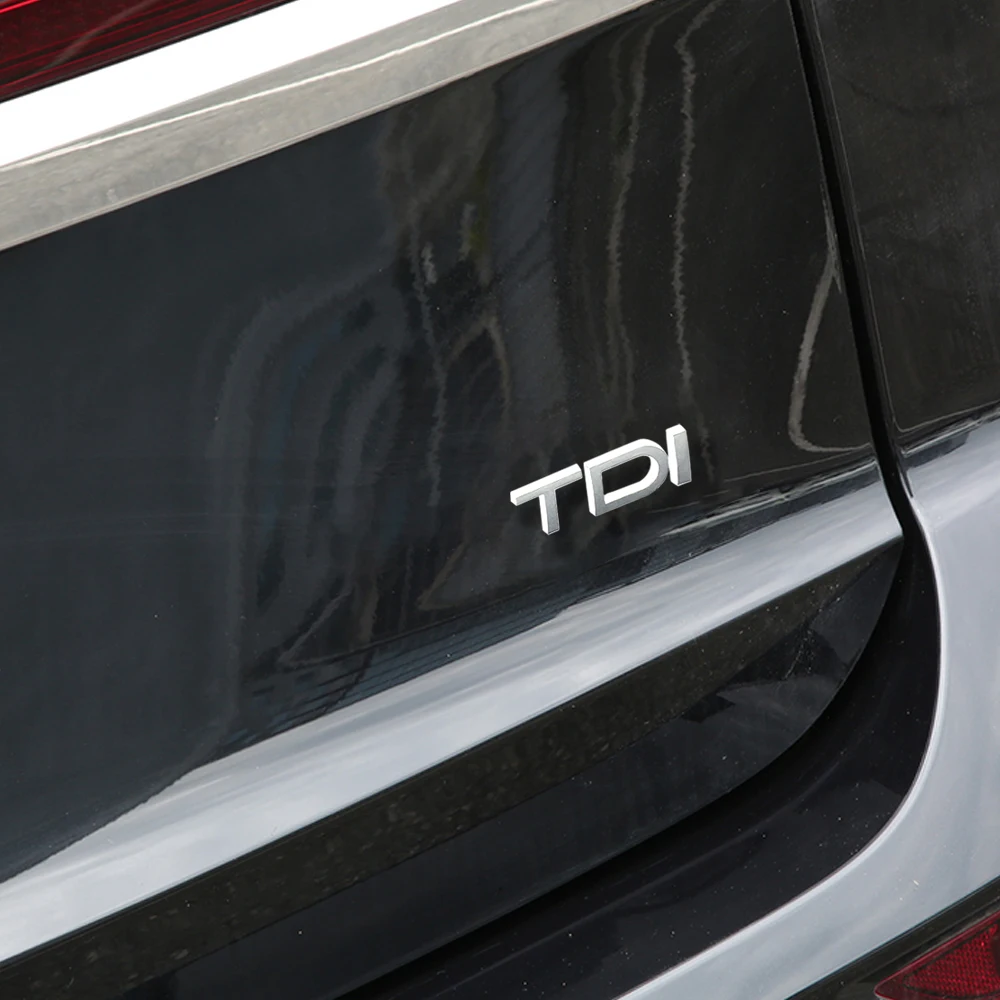 3D ABS Chrome Black TDI Эмблема Автомобильный багажник Наклейка Аксессуары для VW Rline Golf 4Motion