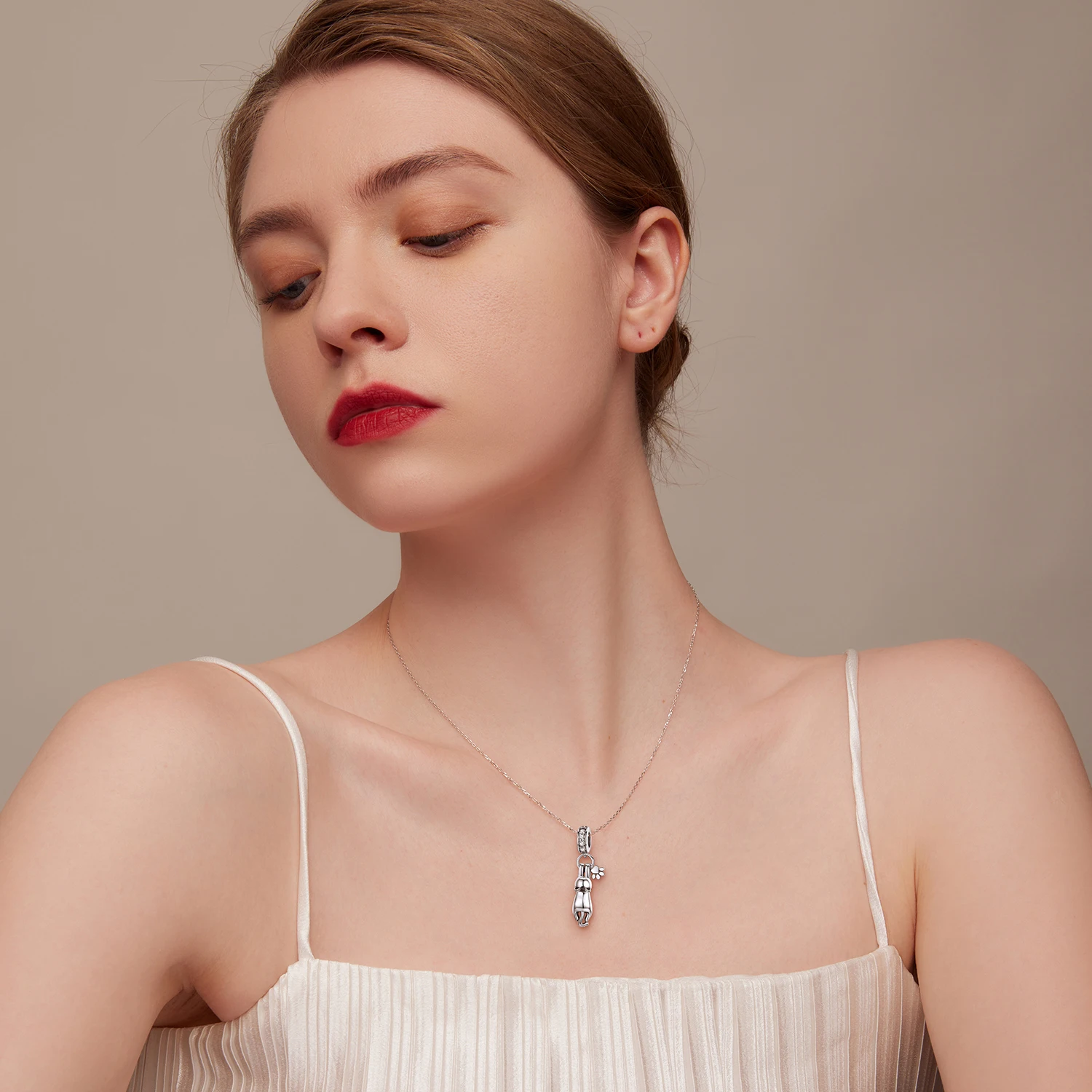 Лидер продаж Стерлинговое Серебро 925 пробы BAMOER клейкие Подвески с кошачьими