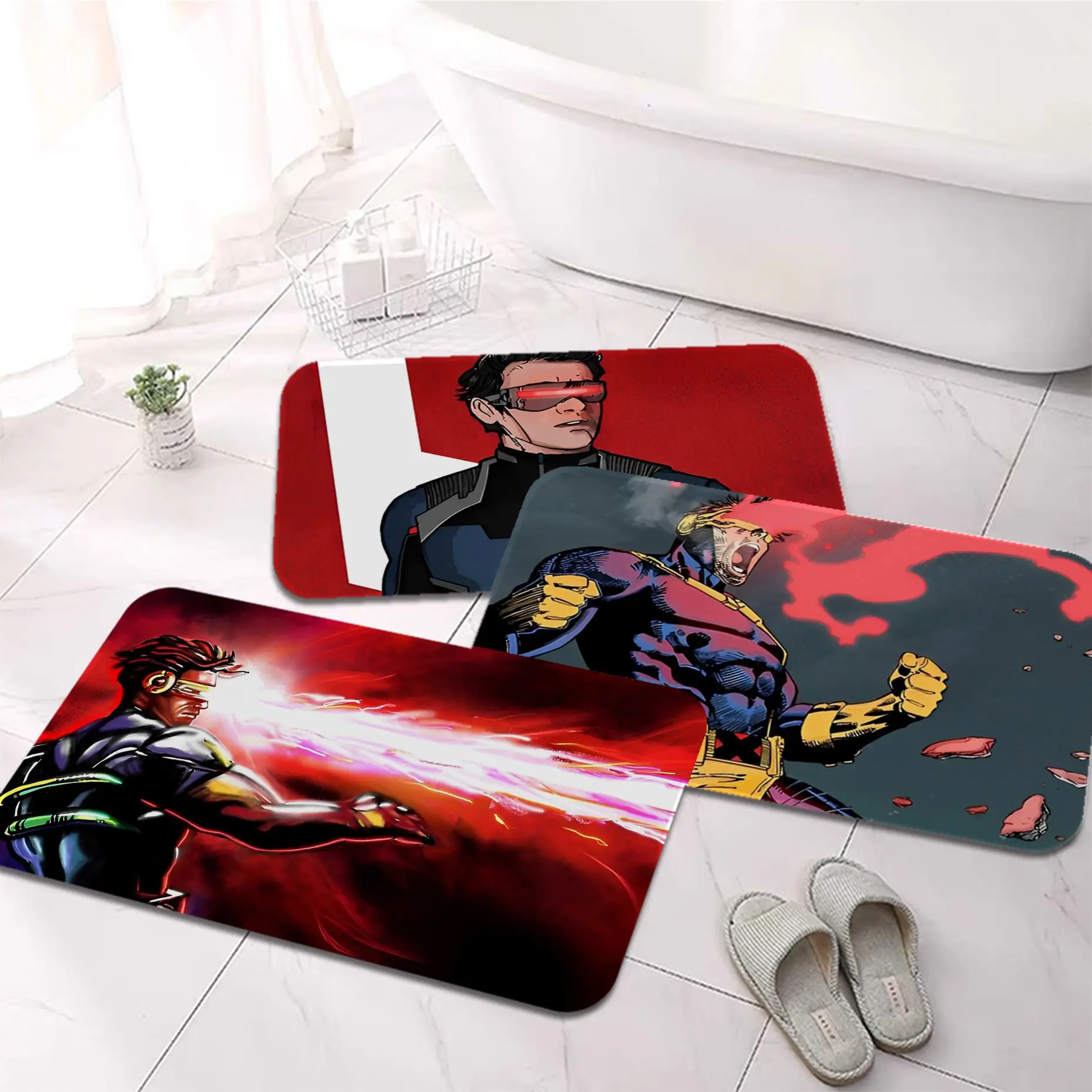 

Marvel Scott Summers Bath Mat Rectangle Anti-slip Home Soft Badmat Front Door Indoor Outdoor Mat Bedside Mats