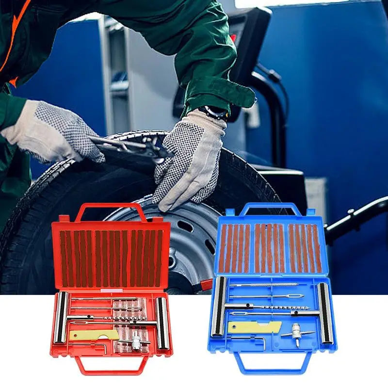 

Car Tire Repair Tools Kit 23Pcs Tire Puncture Repair Set Tyre Puncture Studding Plug Set for Truck Motorcycle Car Accessories