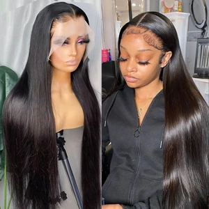 Wigirl 30 40 дюймов 13x4 13x6 прямые HD прозрачные кружевные передние человеческие волосы парики бразильские 4x4 кружева закрытие фронтальные парики для женщин
