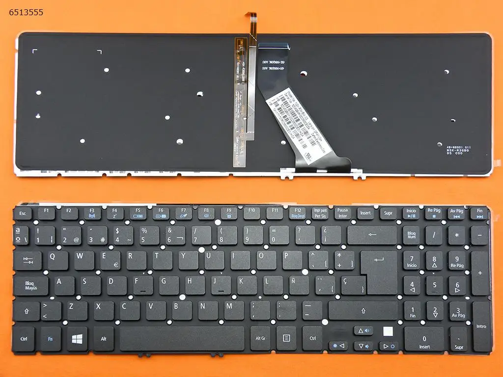 

SP Laptop Keyboard for ACER M3-581PTG M3-581T M3-581TG V5-531 M3-580 M3-580G M3-581G M3-581PT BLACK with Backlit board
