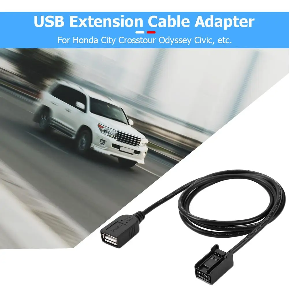 Автомобильный AUX USB-кабель переходник с женским портом Удлинительный шнур стерео