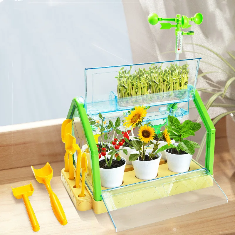 

[Funny] Scientific Experiments DIY Planting sunlight room hydroponics nutrient soil children's education toy baby best gift
