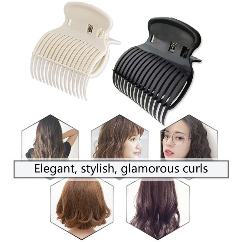 

12 Pieces Salon Hot Roller Hair Clips Insulation Claw Curler Replacement Clamp for Women Girls Hair Section Styling Tool