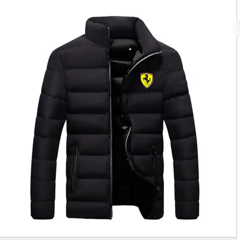 

Autumn And WinterMen'sHotSale New Ferrari Jacket Down Jacket Brand Printing Men's Casual Fashion Men's Zipper Top Direct Sales