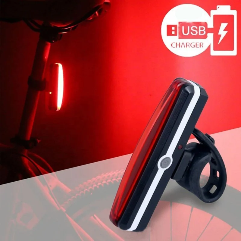 

Bike Rear Light LED USB Rechargeable Waterproof 6 Flashing Modes Bicycle Tail Light Outdoor Safety Cycling Signal Flashing Light