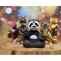 takara tomy genuine animal buddha statue gashapon toys panda cat shiba inu creative action figure model desktop ornament toys