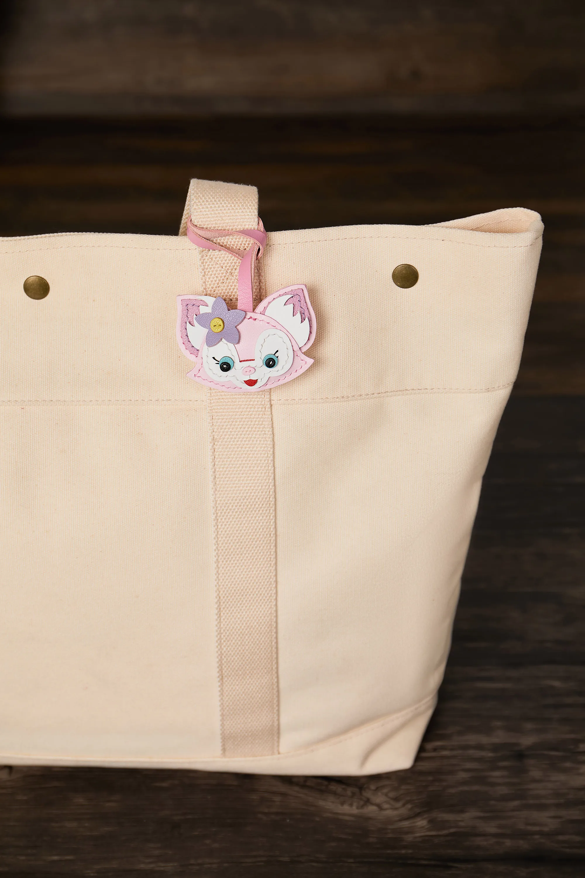 Ручная работа из натуральной кожи розовая милая сумка с лисой подвеска для